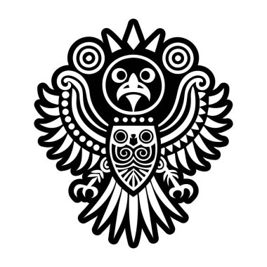 Quetzal kuş sembolünün katı biçim simgesi