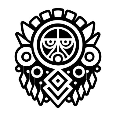 Aztek rüya yakalayıcı sembolünün doldurulmuş bir simgesi
