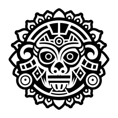 Aztek sanat dövmesinin bir simgesi.