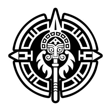 Aztek mızrak dövmesinin sembolü.