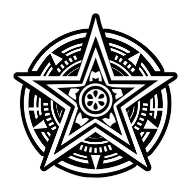 Yıldız hizalama dövmesinin tam biçimli bir simgesi