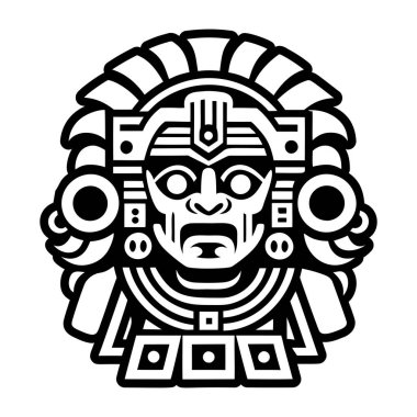 Aztek baş sembolünün bir simgesi.