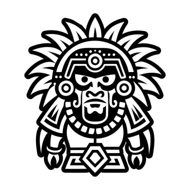 Eski savaşçı dövmesinin doldurulmuş bir simgesi.