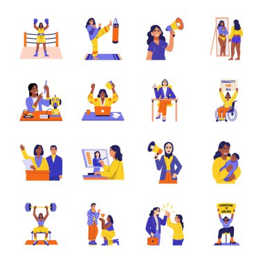 Tabela tutan bir kadını protesto etmenin düz stili.