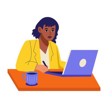 Kadın bloglarını gösteren düz bir çizim