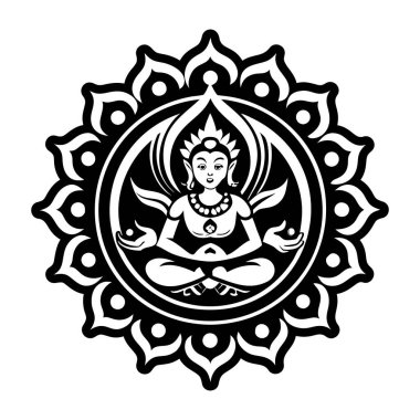 avalokiteshvara sembolünün katı bir biçim simgesi