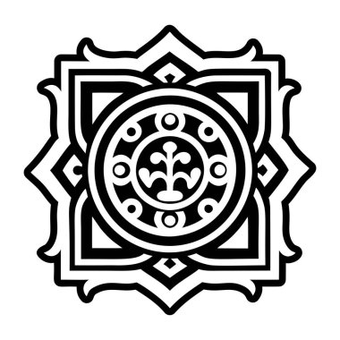 Dharma sembolü dövmesinin sembolü.