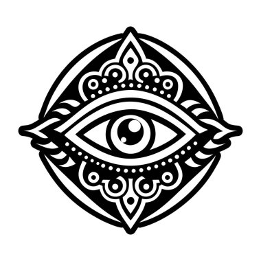 Kutsal göz sembolünün doldurulmuş bir simgesi