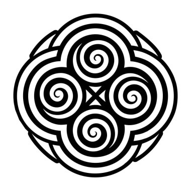 Sarmal sembollü dövmenin doldurulmuş bir simgesi