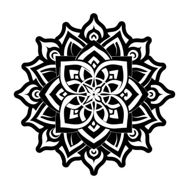 Mandala çiçek sembolünün katı bir simgesi
