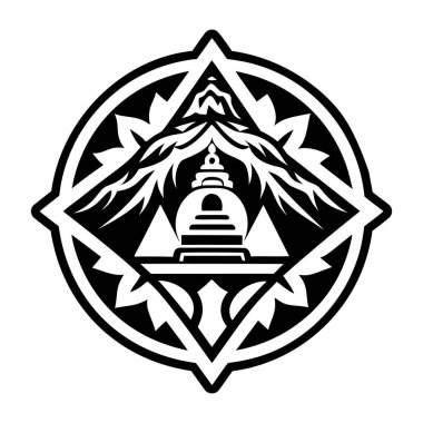 Kailash Dağı dövmesinin doldurulmuş bir simgesi