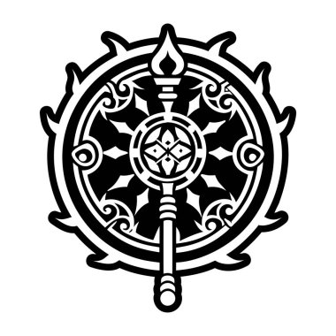 Kutsal asa sembolünün katı bir stil simgesi
