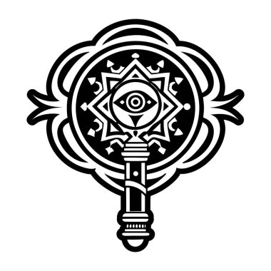 Mistik göz sembolünün doldurulmuş bir simgesi