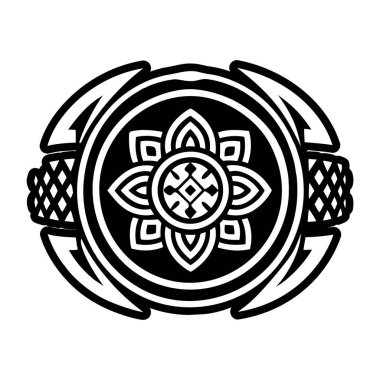 Tibet tılsımlı dövmenin katı bir simgesi