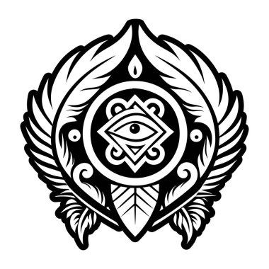 Kutsal Vizyon dövmesinin katı bir simgesi