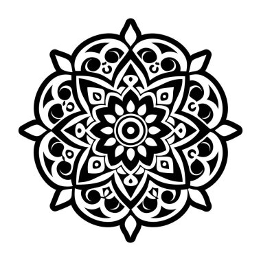 Mandala sanat dövmesinin doldurulmuş bir simgesi