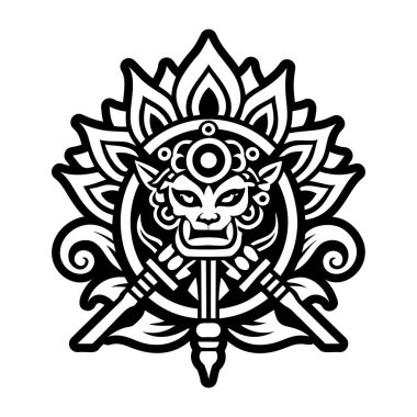 Şaman dövmesinin sağlam bir simgesi