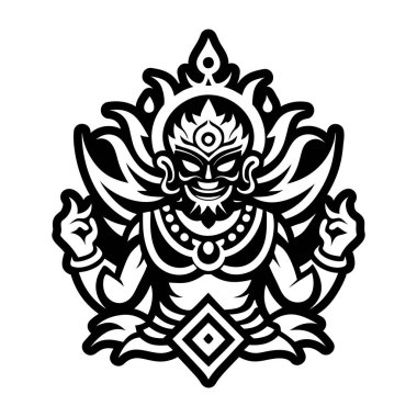 Vajrapani yıldırımının katı bir simgesi