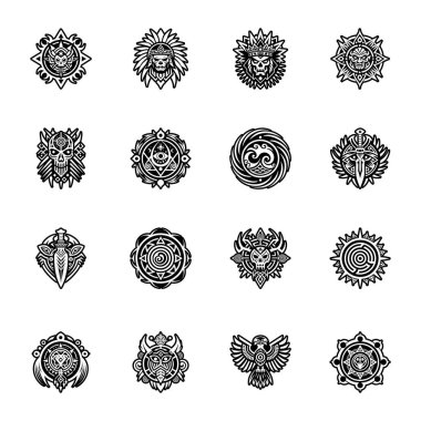 Şeytani labirent dövmesinin doldurulmuş bir simgesi