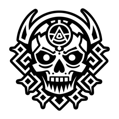 kafatası ve kafatası dövmesi.