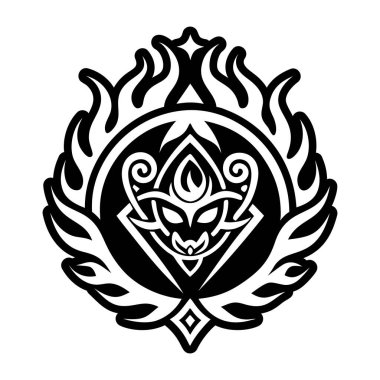 Sonsuz ateş dövmesinin katı bir simgesi.