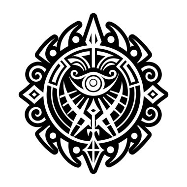 Şaman dövmesinin sağlam bir simgesi