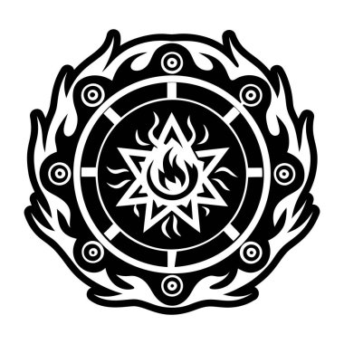 Ateş çemberi sembolünün katı biçim simgesi