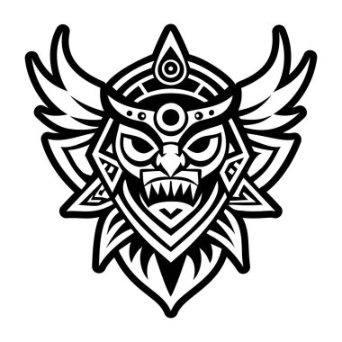 Koruyucu totem dövmesinin doldurulmuş bir simgesi