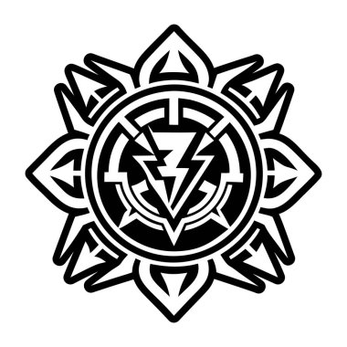 Şimşek gücü dövmesinin sembolü.