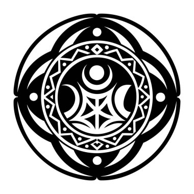 Ay kılavuz dövmesinin katı bir simgesi