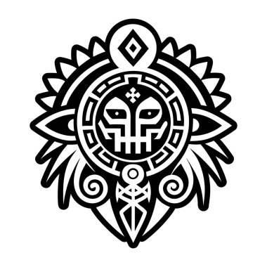 Kabile tıbbı dövmesinin doldurulmuş bir simgesi.
