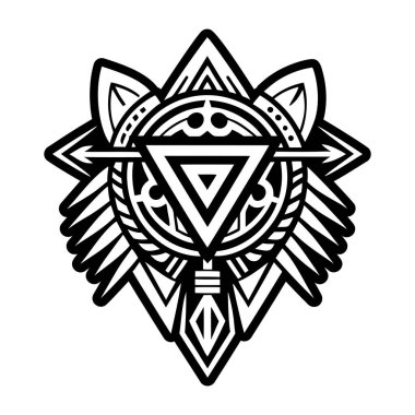 Ok başı dövmesinin katı bir simgesi.