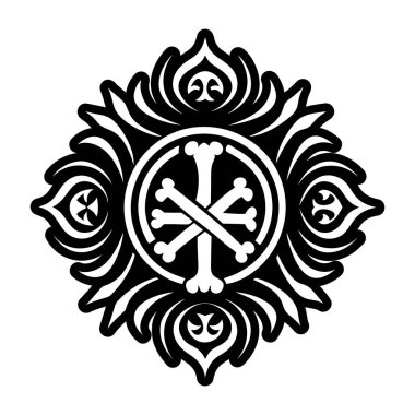 Kutsal kemik dövmesinin doldurulmuş bir simgesi.