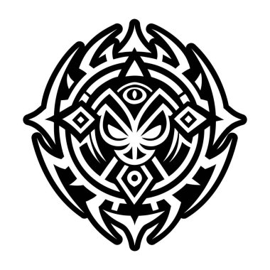 Şaman İşareti dövmesinin doldurulmuş bir simgesi