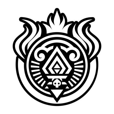 Duman işareti dövmesinin doldurulmuş bir simgesi