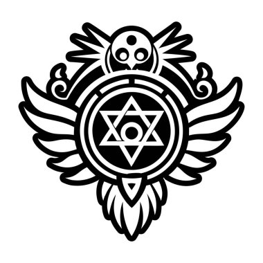 Mistik kanat sembolünün bir simgesi.