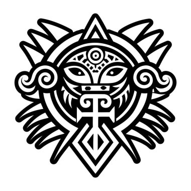 Etnik dövmenin doldurulmuş bir simgesi