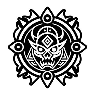 Şaman mührünün katı bir simgesi.