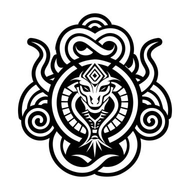 Yılan dövmesinin sembolü.