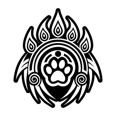 Hayvan pençesi dövmesinin doldurulmuş bir simgesi