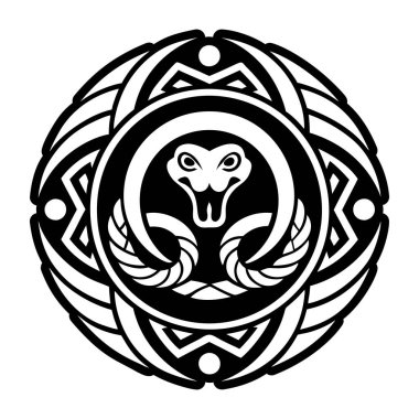 Yılan sembolü dövmesinin katı bir simgesi