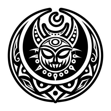 Kabile hilal sembolünün doldurulmuş bir simgesi