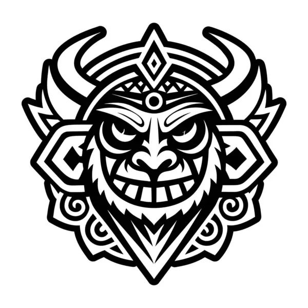 Şaman baş sembolünün katı bir simgesi