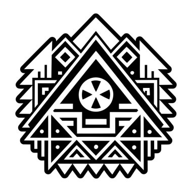 Güneşin siyah ve beyaz simgesi