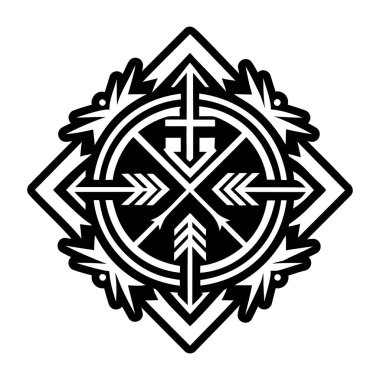 Kelt düğümü süsü. vektör illüstrasyonu