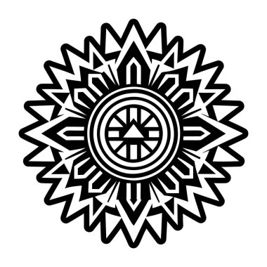 Geometrik güneş patlaması dövmesinin sembolü