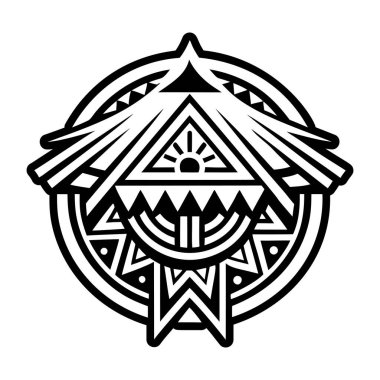 Zıpzıp çatı sembolünün katı biçim simgesi