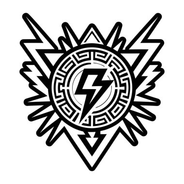 Yıldırım sembolünün bir simgesi.