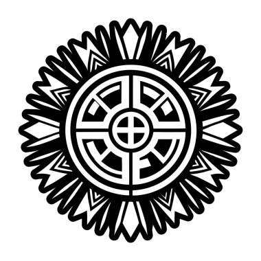 Sihirli tekerlek sembolünün bir simgesi.