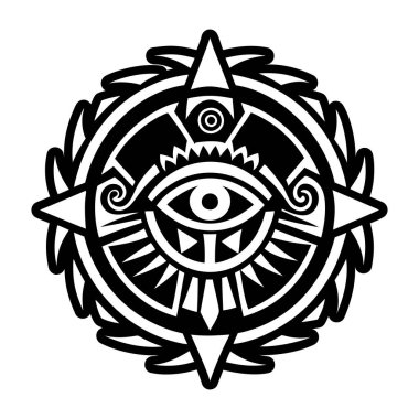 Kem göz dövmesinin doldurulmuş bir simgesi